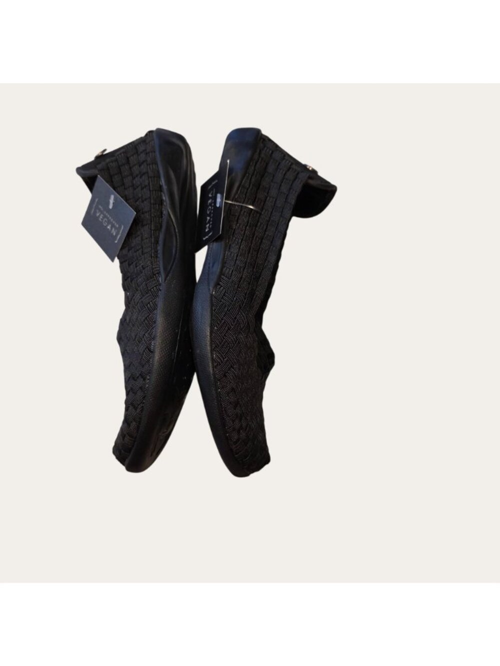 Bernie Mev Catwalk Ladies Black Size 37EU/6.5-7US NIB Woven Flat Ballet Slip On - Picture 4 of 7